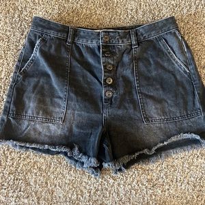 We the Free black denim shorts